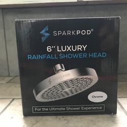 1 Shower Head Left! Sparkpod 6” metal durable qualify shower head