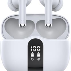 New In Box Wireless Earbuds Bluetooth 5.3Headphones 40Hrs Playtime with LED Display for iphone and Android,Deep Bass and Noise cancelling Bluetooth Ea