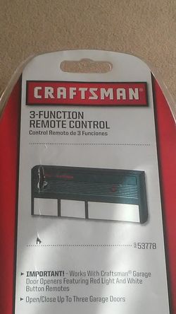 Craftsman garage door remote control
