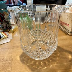 Vintage French Heavy Crystal Ice Bucket 