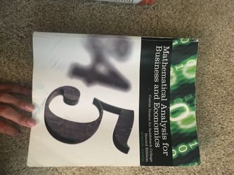 Mathematical analysis for business and economics
