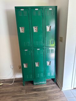 Green Metal School Lockers – 6 Units