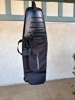 Maxfli Hybrid Rolling Golf Travel Bag - Hard Top Cover Case with Wheels