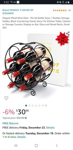 Munich Elegant Metal Wine Rack