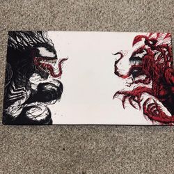 Venom vs Carnage canvas painting