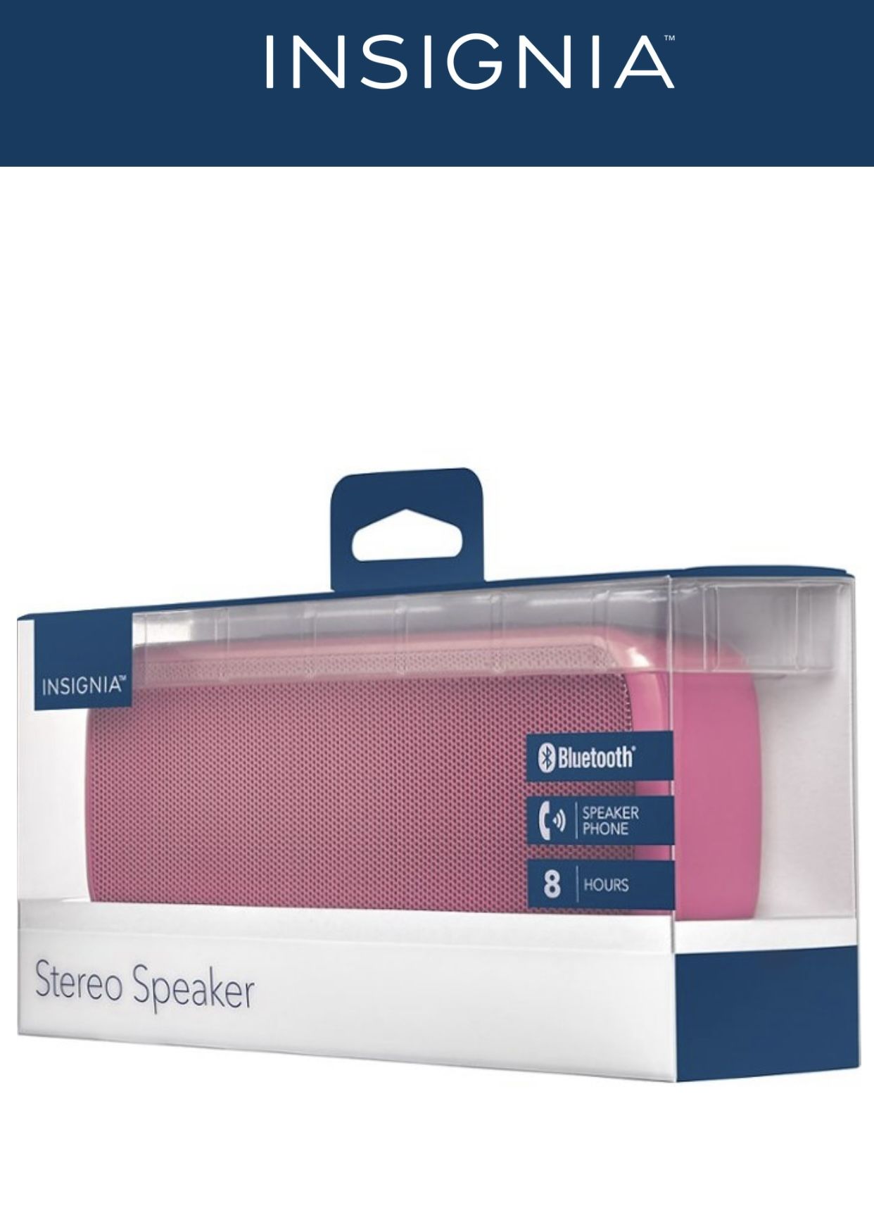 Insignia™ - Portable Wireless Speaker Pink Model NS-CSPBTHOL16-P