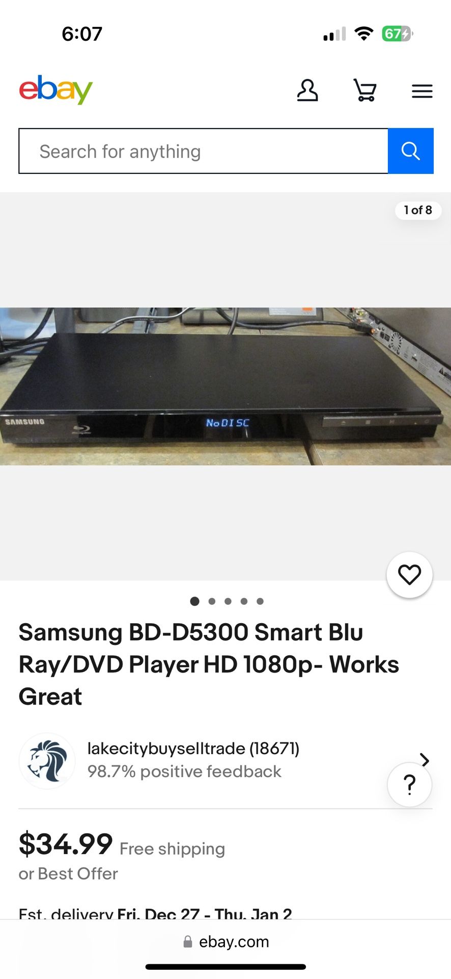 Expensive, samsung blu-ray dvd player bd d5300