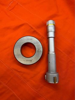 Mitutoyo 368-268 Holtest 3Point Internal hole Micrometer 1.2-1.6" ring bore gage