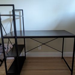 Office/Computer desk with shelves for equipment, files
