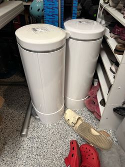 Munchkin white diaper pails (2 available)