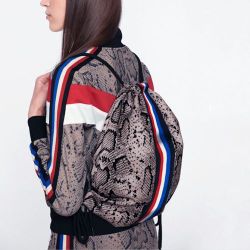PAM & GELA SNAKESKIN PRINT BAG