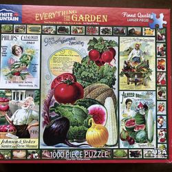 WHITE MOUNTAIN Puzzle: “Everything For The Garden,” 1,000-pieces, LIKE NEW