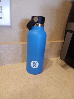 Weight Watchers Water Bottle Canteen Blue WW Insulated 17 oz Stainless Steel


