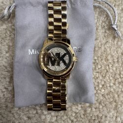 Women’s Gold Tone Michael Kors Crystal Watch 