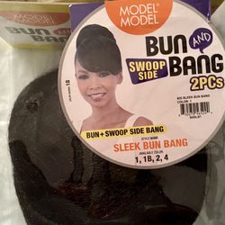 Swoop Side Bang and Bun