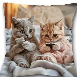 NEW Cutest Kitten Kittens W/ Cell Phone Pillow EVER 🐕🐈 