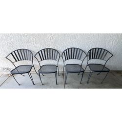 Wrought Iron vintage Woodward Russell Chairs 
