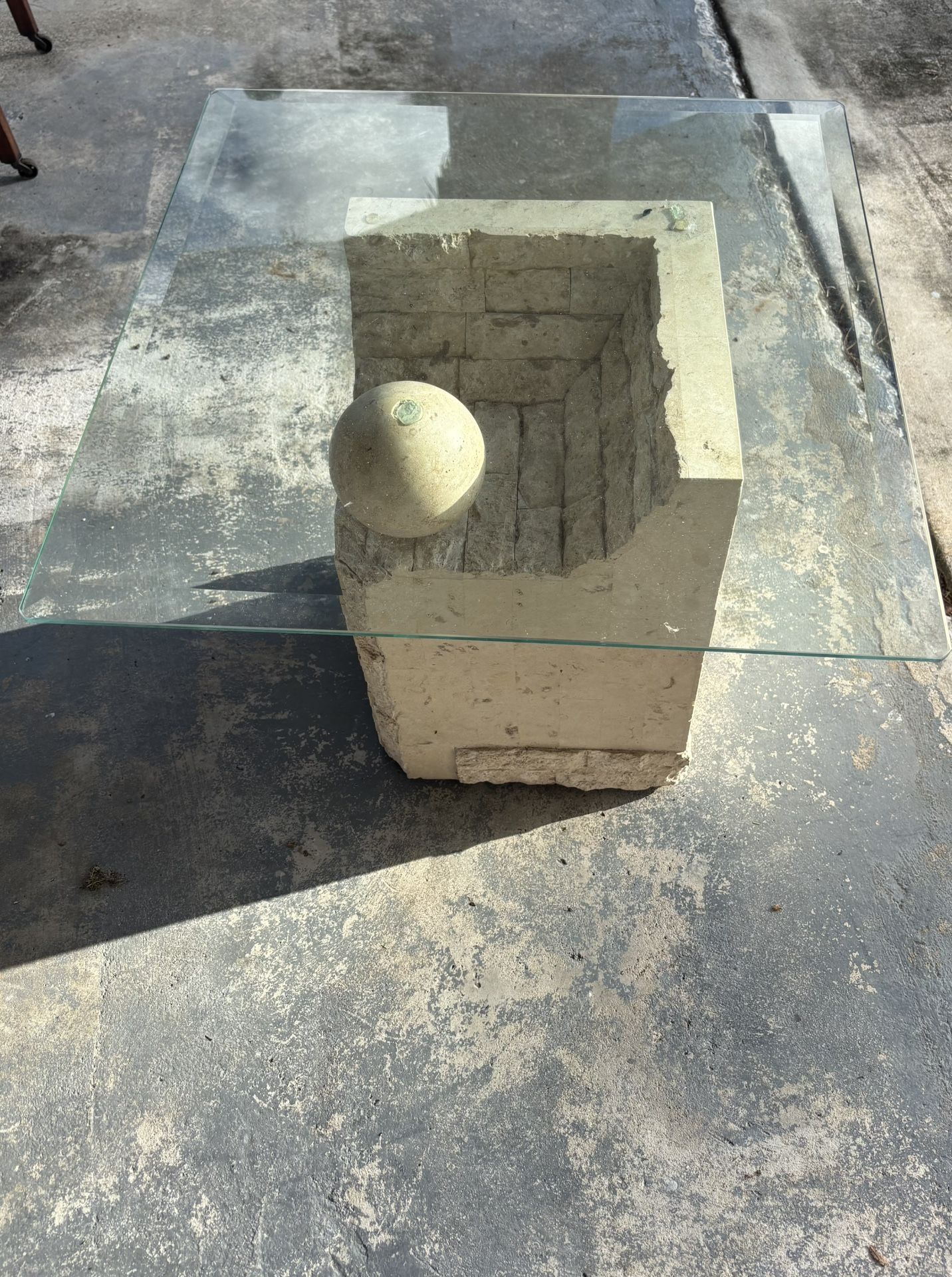 End Table With Squared Glass Top $25 Each