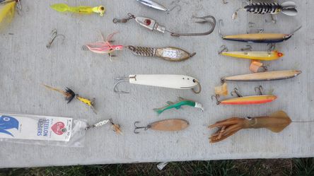 Antique Salt Water Fishing Lures And Random Fishing Stuff for Sale