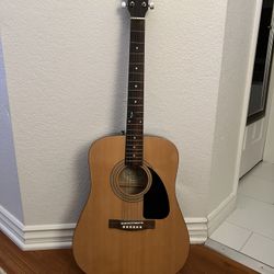 Fender FA-100 Acoustic Guitar w/ Soft Case & Shoulder Strap PLUS wall hanger