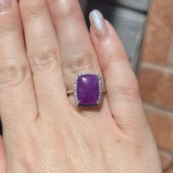 Purple Jade Ring