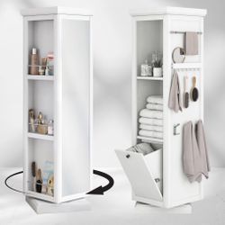 White swivel cabinet