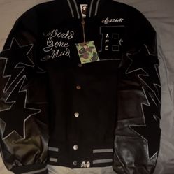 Bape Black Varsity Jacket