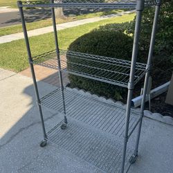 Metal Shelves with Wheels & container/ Storage Shelves 