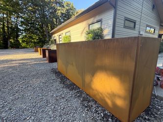 Large Weathered Steel Planters & Raised Garden Beds
