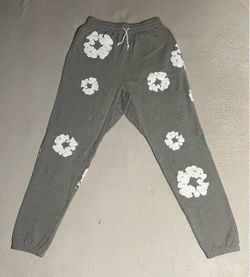 Denim Tears The Cotton Wreath Sweatpants Grey Size Large