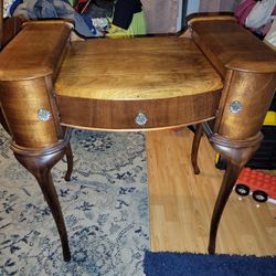 Vintage Vanity , Chair And Mirror