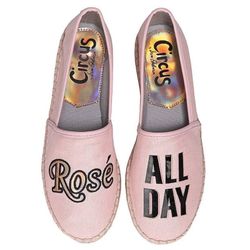 CIRCUS BY SAM EDELMAN Baby Pink Rosé All Day Leni8 Espadrille Slip On Flats NEW