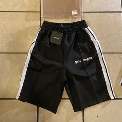 Palm Angels Track Shorts Black & White