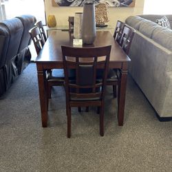 Dining Set In Espresso Includes Table And 6 Chairs