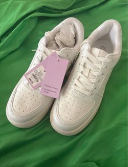 White Low-Top Sneakers Size 10