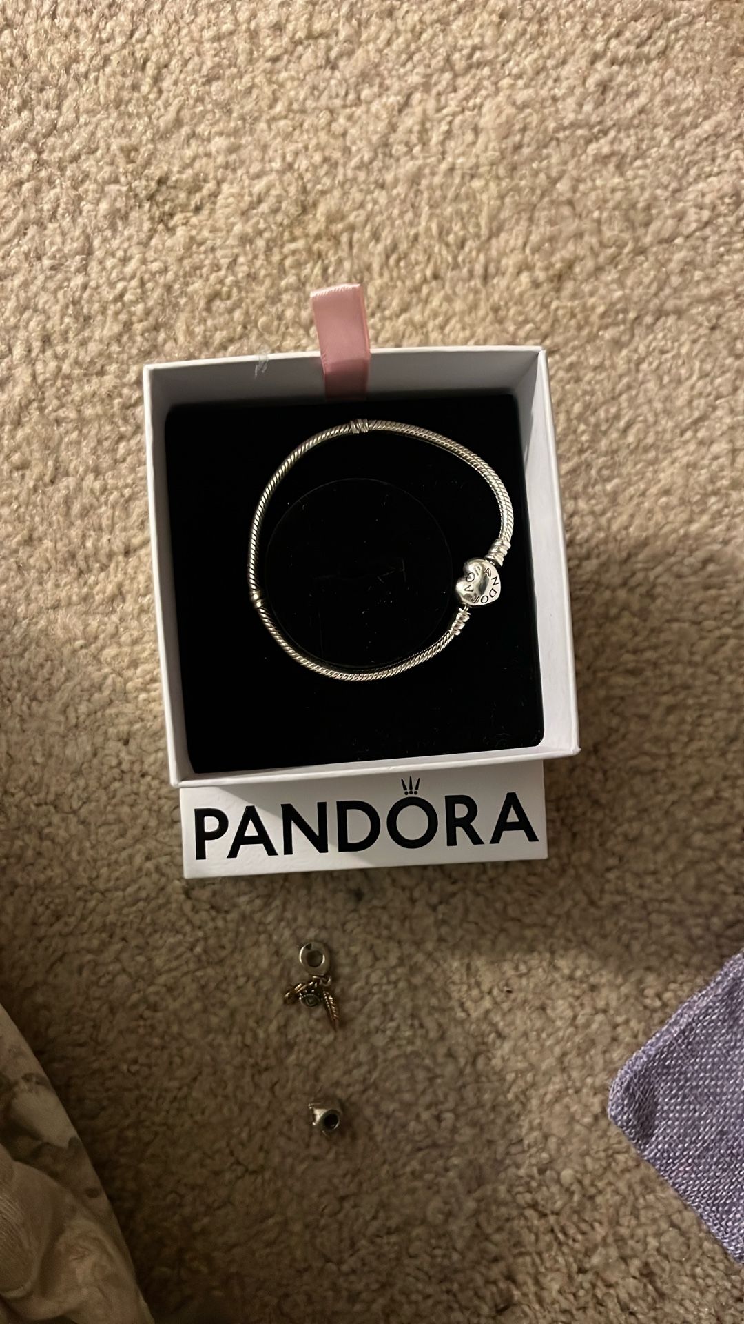 Pandora Heart Clasp Snake Bracelet 