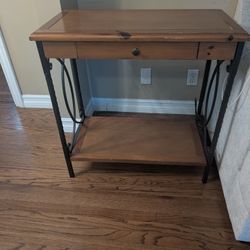 Wooden Side Table With Drawer
