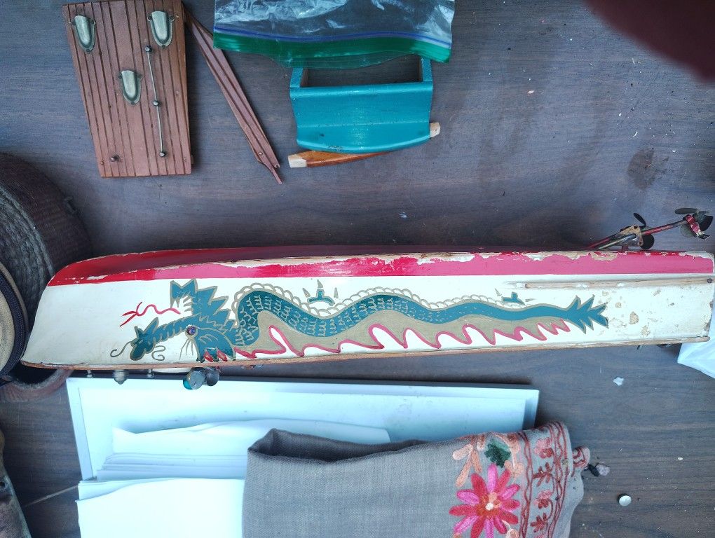 Vintage 1950s Japanese Speed Boat