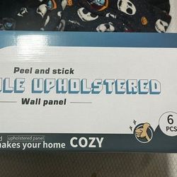 Peel and stick Upholstered wall panel. 5 Left. I Used 1