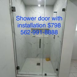 Frameless Shower Door Hinged Shower Glass Door 
