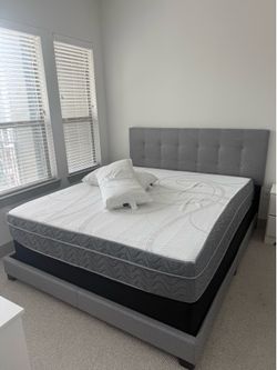 California King Mattress, Box Spring, Bed Frame W/ Headboard