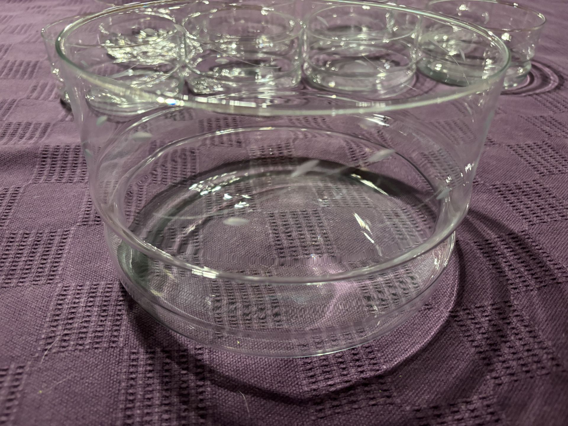 Princess House crystal (etched leaf pattern)