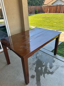 Wood Table with Chair