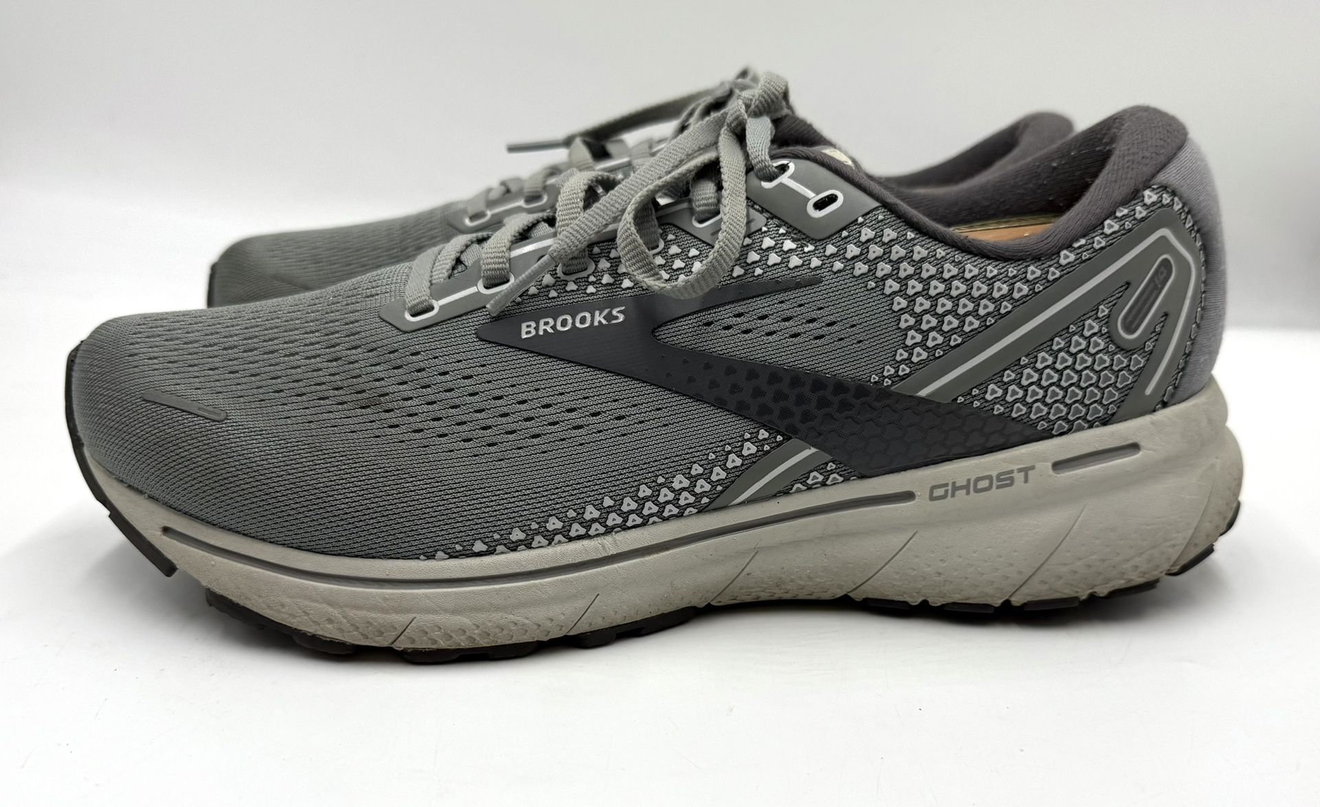 Brooks Ghost 14 Men’s Running Shoes Gray Size 10.5 4E Extra Wide Comfort Cushioning