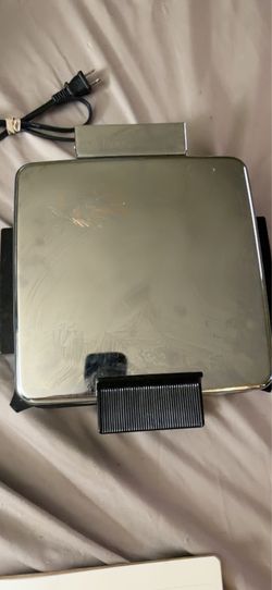 Vintage Black & Decker G48TD 3-in-1 Grill & Waffle Baker – Reversible Plates, Stainless