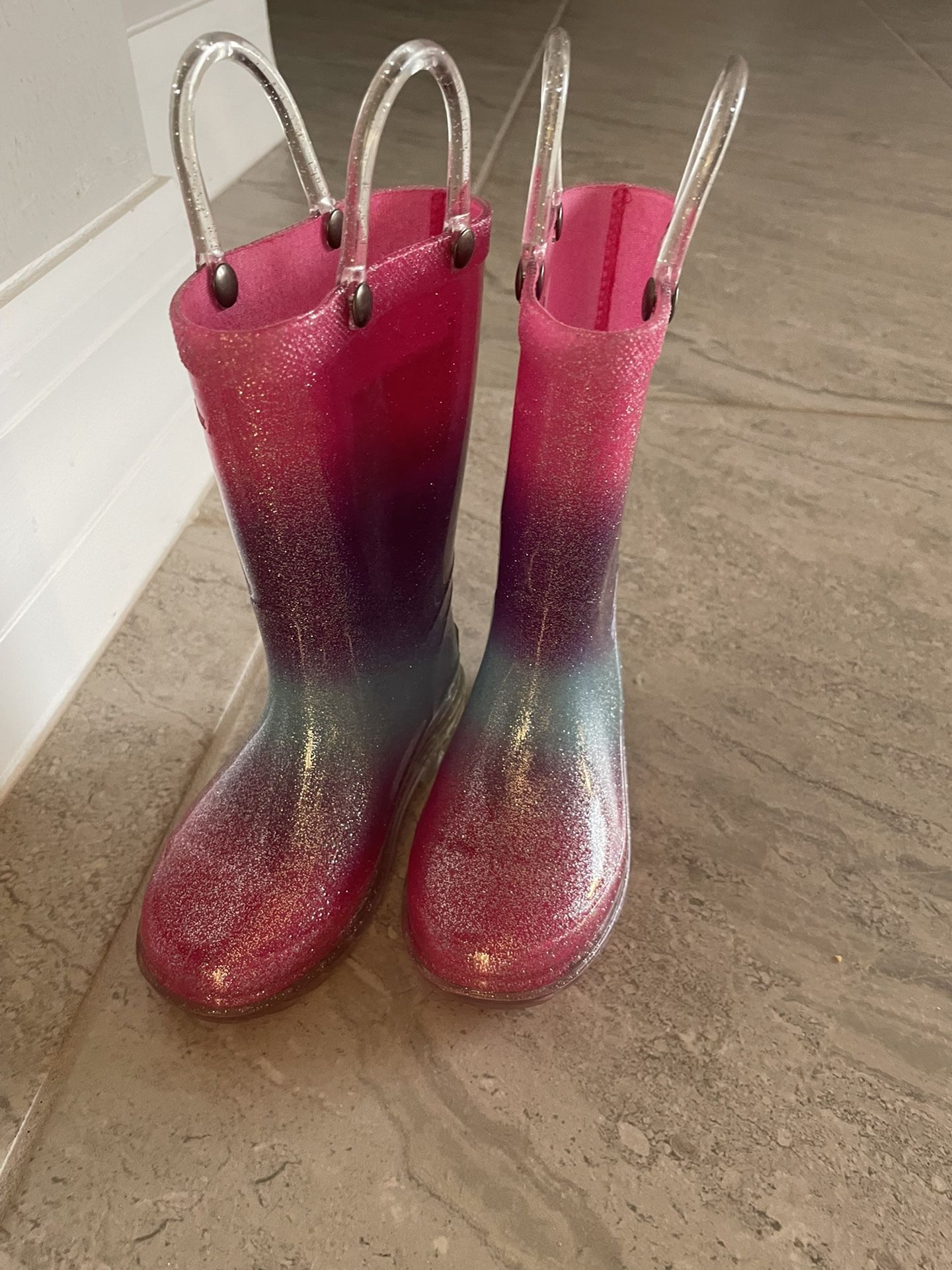 Toddler Girls Western Chief Light-Up Glitter Rain Boots 