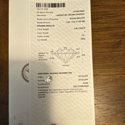 3.00 VS1 ROUND IGI CERTIFIED  F COLOR  