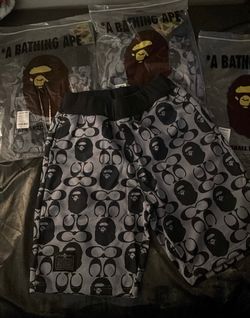 bape x coach shorts