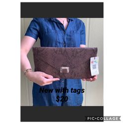 Snakeskin clutch bag