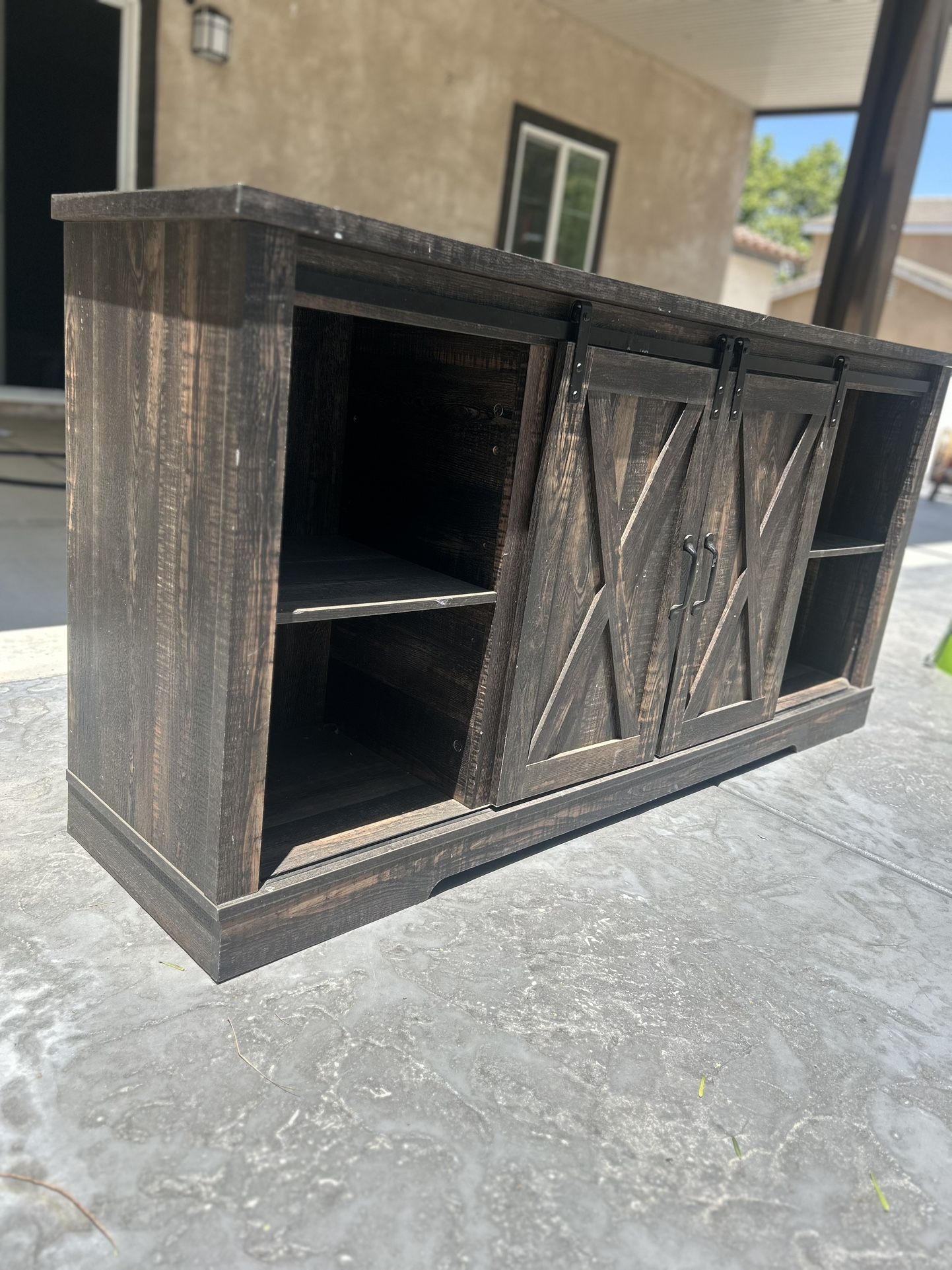 Under Tv Table With Electric Chimney $80 
